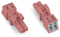 WAGO 890-282 Buchse,2-polig,Kod. B,pink 
