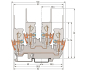 WAGO 870-151 2-Pin/2-Pin-Doppelstock- 