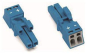 WAGO 890-1102 Buchse,2-polig,Kod. I,blau 