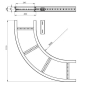 Unex Flachbogen 90  lichtgrau   67407-04 