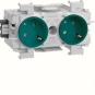 Hager Steckdose 2fach 45°     GS20116029 