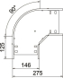 OBO RB 90 615 FS Bogen 90° f.Kabelrinne 