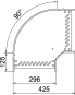 OBO RB 90 130 FS Bogen 90° f.Kabelrinne 