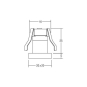 BRUM LED-Lichtpunkt, eckig, 1W, 12118023 