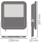 LEDV Flutlichtstrahler Perf. schwarz 