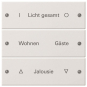 GIRA 220327 Wippenset 3fach beschreibbar 