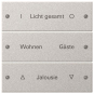 GIRA 220326 Wippenset 3fach beschreibbar 
