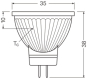 LEDV LED Reflektor 4,2-35W/827 