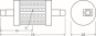 LEDV LED Stablampe 7,3-60W/827 806lm 