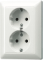 JG SCHUKO Steckd. 2fach   AS5022UWW 