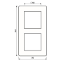 Jung AV582GLMSW Glasrahmen AV 582 GLM SW 