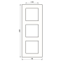 Jung AV583GLMSW Glasrahmen AV 583 GLM SW 