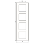 Jung AV584GLMWW Glasrahmen AV 584 GLM WW 