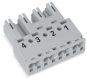 WAGO 770-254 Stecker,4-polig,grau 