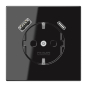 Jung SCHUKOsteckdose m.USB LS1520-15CASW 