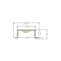 BRUM LED-Einbauprofil 24,5x9mm, 53657080 