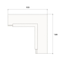 GGK 11798 Inneneck FB 60x230-9010, PVC 