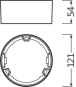 LEDV LED-Slimdownlight Aufbaurahmen 