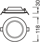 LEDV LED-Slimdownlight DA105 IP20 