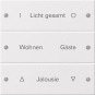 GIRA 220303 Wippenset 3fach beschreibbar 