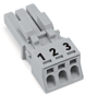 WAGO 890-243 Buchse,3-polig,Kod. B,grau 