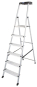 KRAU SECURY Alu-Leiter 6 Stufen   126542 