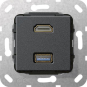 GIRA 567910 HDMI USB 3.0A Kabelpeitsche 
