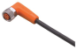 IFM Kabeldose abgewinkelt M8 4p   EVC155 