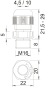 OBO V-TEC VM16 LGR Kabelverschraubung 