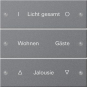 GIRA 220328 Wippenset 3fach beschreibbar 