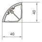 Hager Eckkanal PVC 40x40mm  EK4004009010 