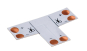 Rutec T/Eck-Platine Einfarbig 10mm 70511 