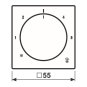 Jung Abdeckung f.Thermostat    A1749BFWW 