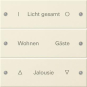 GIRA 220301 Wippenset 3fach beschreibbar 