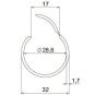 OBO 2953 M32 LGR Quick-Pipe M32 PVC 