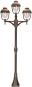 ALBE Mastleuchte Alu braunmessing 652041 