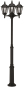 ALBE Mastleuchte, 3-flammig, Alu, 662099 