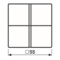 Jung Tastensatz 4fach kpl     A404TSAANM 