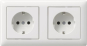 GIRA 079303 SCHUKO-Set 2f verdr.Standard 