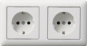GIRA 079304 SCHUKO-Set 2f verdr.Standard 