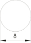 OBO RD 8-V4A Rundleiter 50kg Ring 8mm A4 