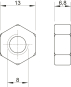 OBO HN M8 A4 Sechskantmutter M8 A4 2B 