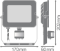 LEDV FL COMP SEN V 50W840 SYM 100 BK 