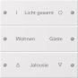 GIRA 220303 Wippenset 3fach beschreibbar 