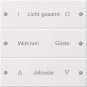 GIRA 220327 Wippenset 3fach beschreibbar 