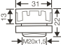 Hensel Druckausgleichselement,    BM 20G 