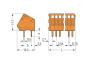 WAGO 233-403 Leiterplattenklemme,0,5 