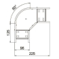 OBO RB 90 610 FSK SW Bogen 90° 