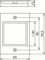OBO T4B P6 9011 Abdeckplatte 1f Modul 45 