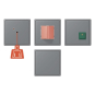 Jung Notrufset Serie LS  NRS LC 0834 202 